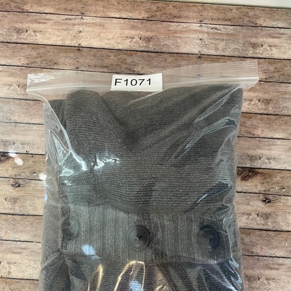 Club Room Mens Sweater XL Gray Mock Neck Kangaroo Pocket Cotton Grandpacore VTG - Picture 10 of 10